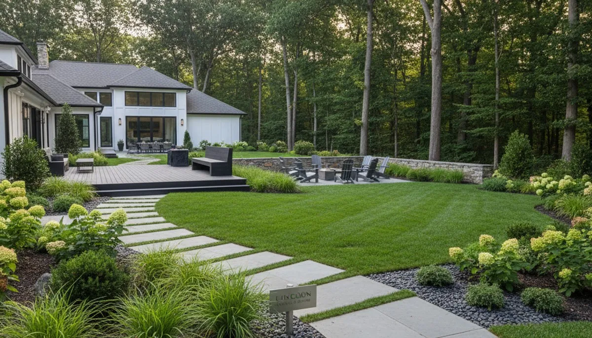 Landscaping crew serving Waltham, MA, providing professional lawn care and landscape maintenance